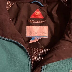Columbia Turquoise and Black Omni-Shield Jacket